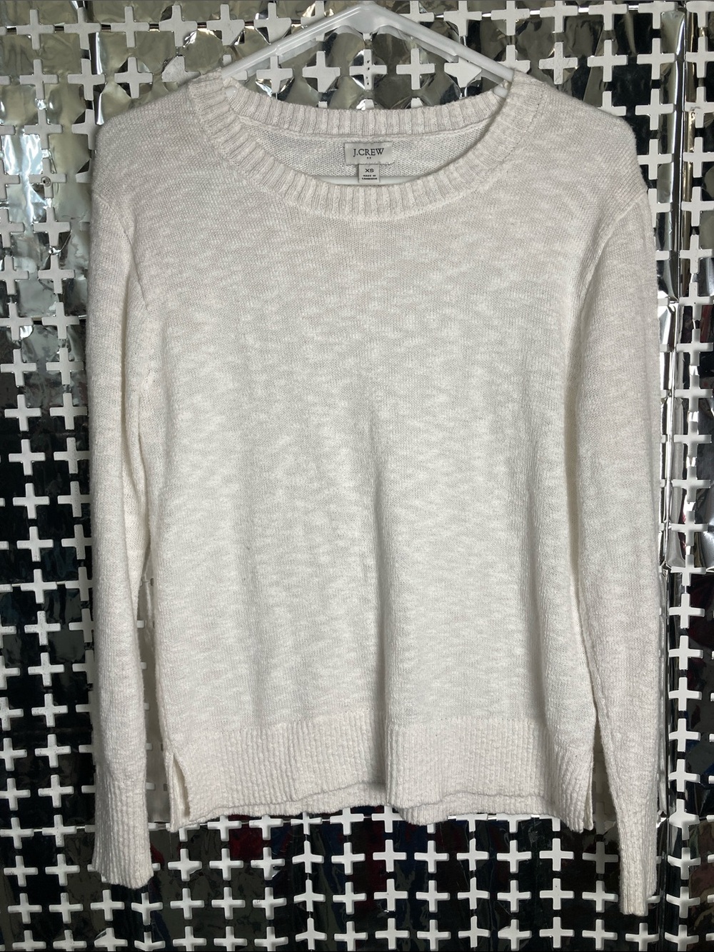 J. Crew Ivory Crewneck Sweater